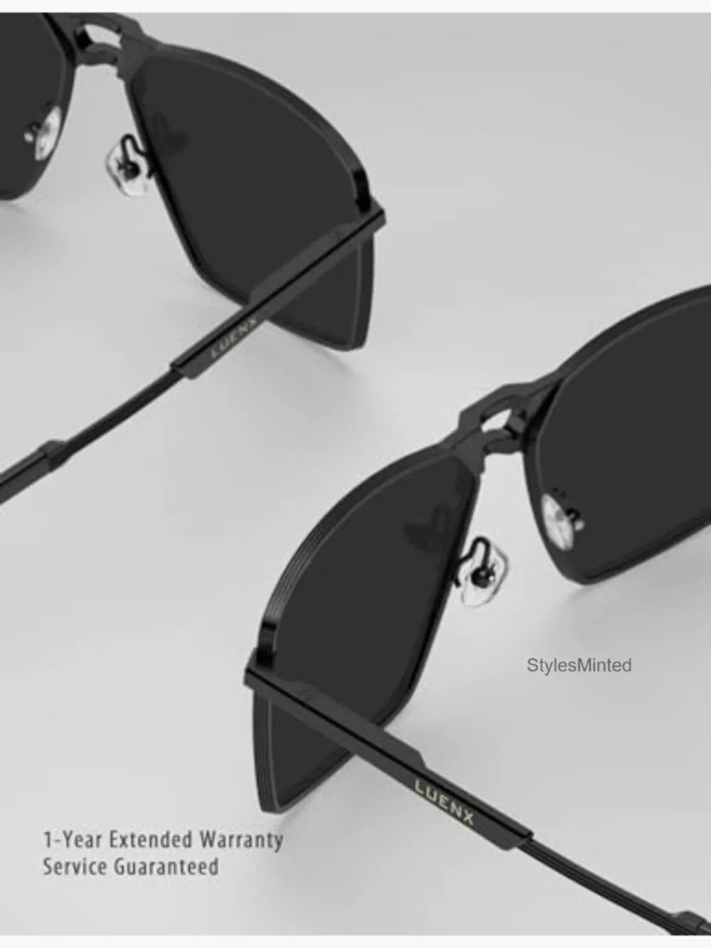 Polarized Aviator Square Sunglasses UV400 Protection Metal Frame